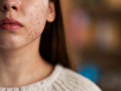 Why does acne occur after puberty?